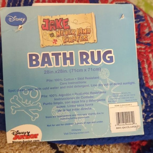 Disney Jake and the Neverland Pirates bath rug NWT - Picture 2 of 5